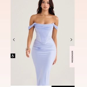NATALYA  house of CB
SKY SATIN CORSET MIDI DRESS